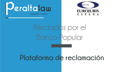 Peraltalaw junto a EUROJURIS crea una plataforma de ayuda a los afectados por el Banco Popular